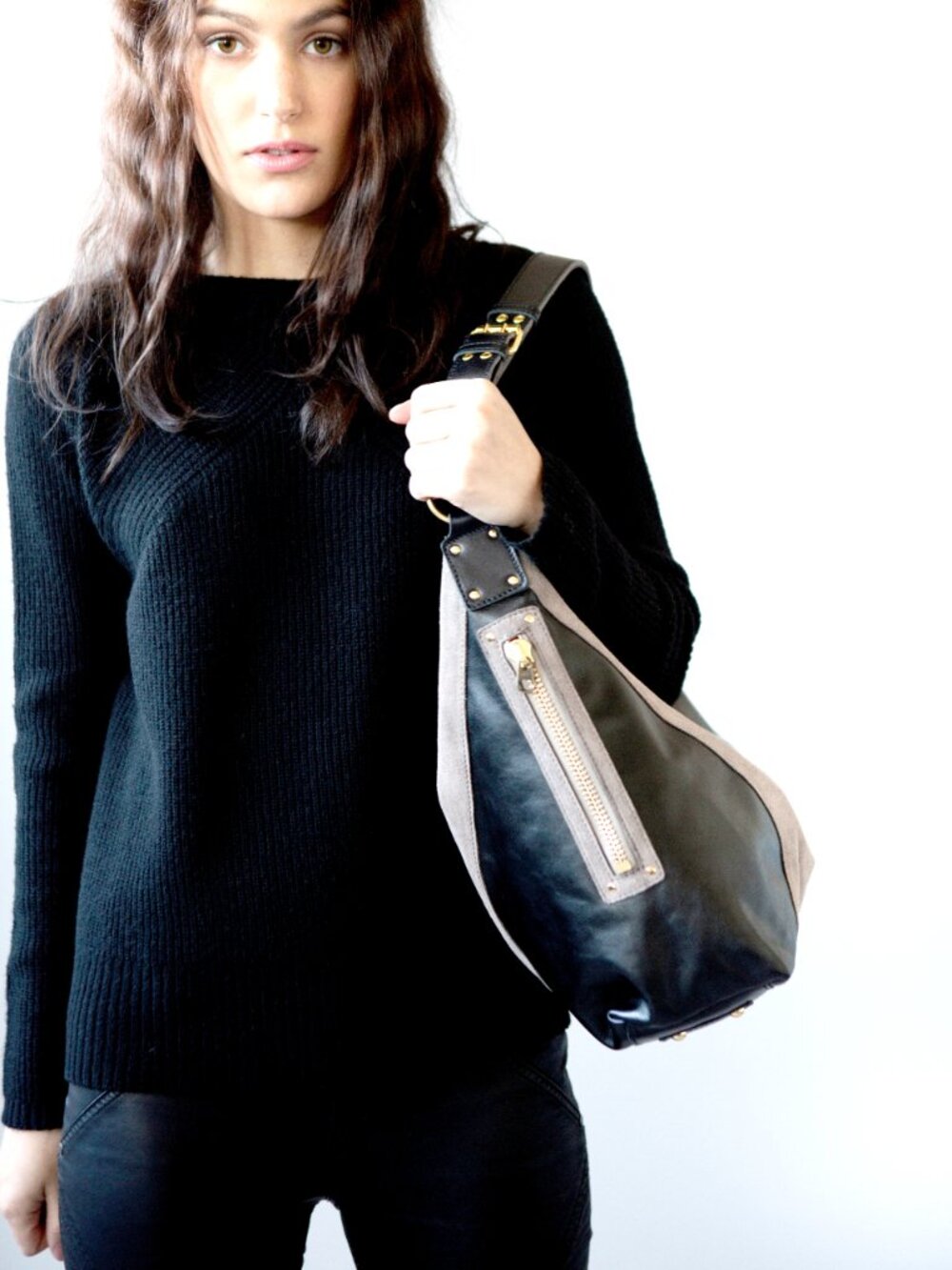 Ellington Isabel Hobo Bag, NWOT, Gray and Black - Picture 2 of 4